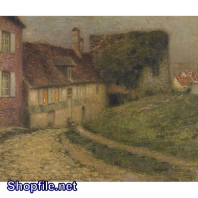 Tranh sơn dầu làng quê thân quen